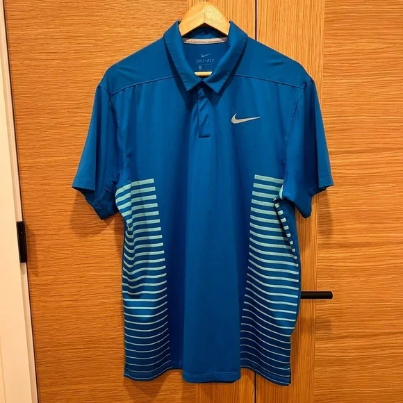 Nike Golf Dri Fit Blue Polo Shirt 890091–465 Size Large | Mens - Picture 1 of 12